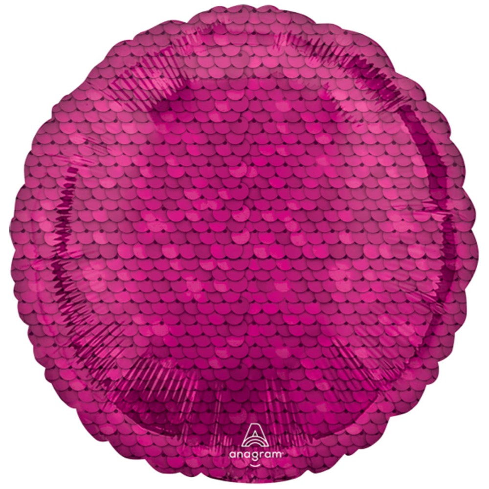 Fuchsia Sequin Foil Balloon 43cm AMS 42198