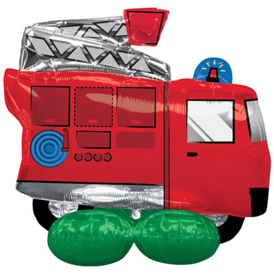 Foil Balloon AirLoonz Fire Truck 106x88cm AMS 42808