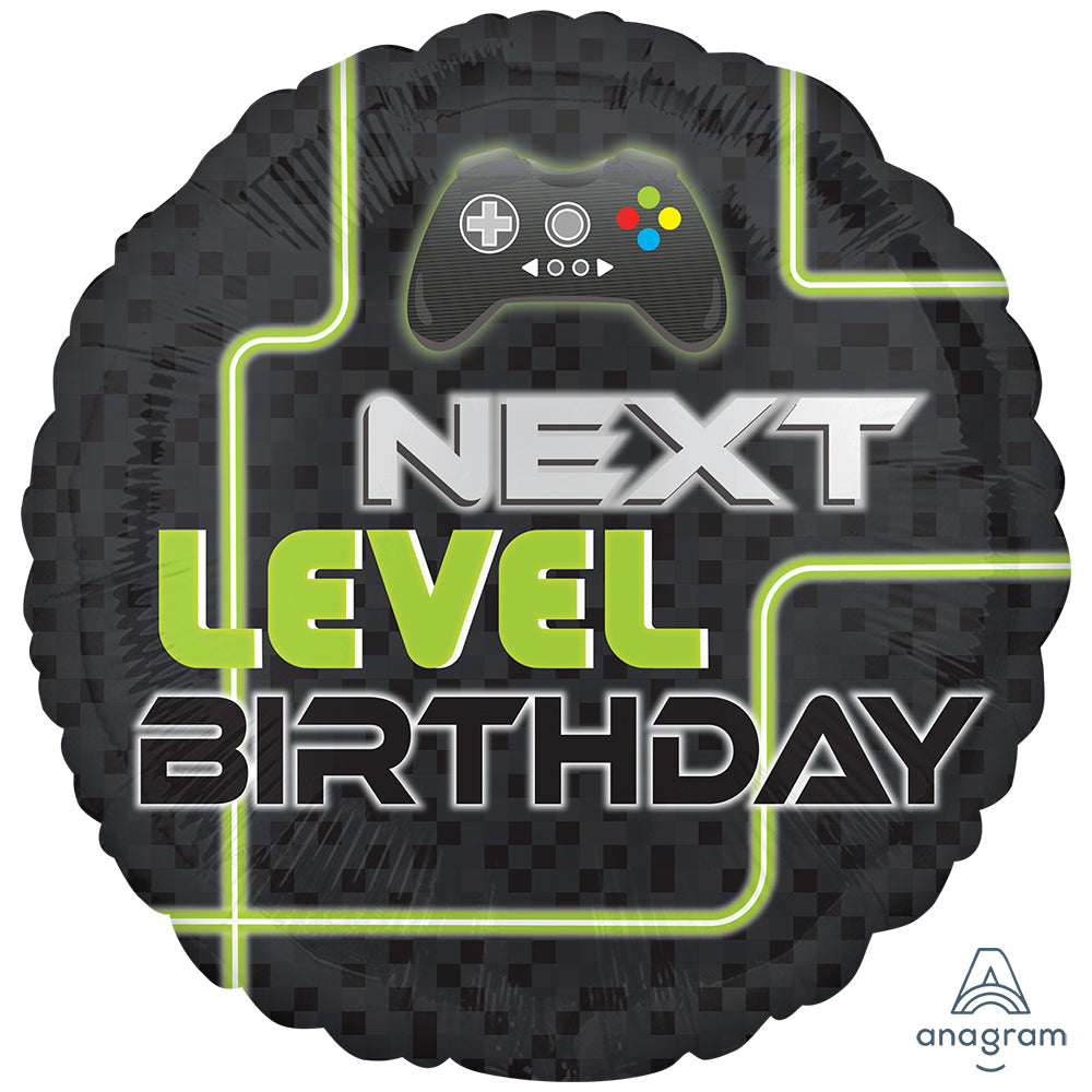 Balon Folie Gamer Level Up Birthday 43cm ANAGRAM 4066201