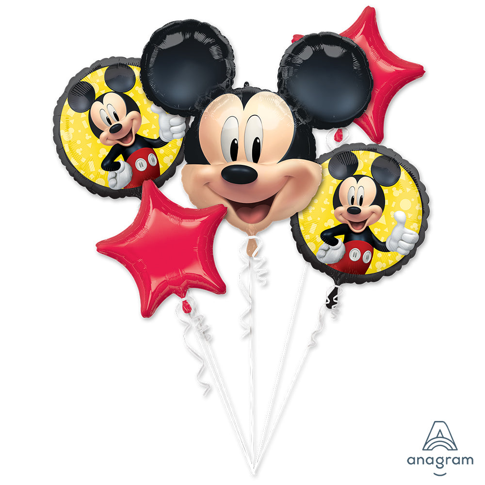 Bouquet 5 Foil Balloons Mickey Mouse Forever ANAGRAM 4070101
