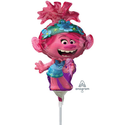 MiniShape Foil Balloon (AIR) Trolls World Tour Poppy 23cm ANAGRAM 4072502