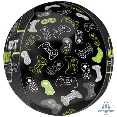 Orbz Foil Balloon Gamer Level Up Birthday 38x40cm ANAGRAM 4110701