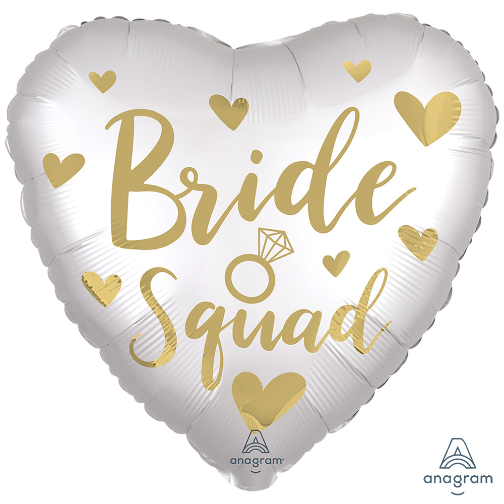 Satin Heart Bride Squad Foil Balloon 43cm ANAGRAM