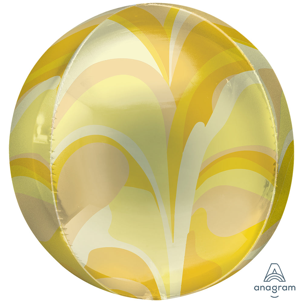 Gold Macro Marble Foil Orbz Balloon 38x40cm ANAGRAM