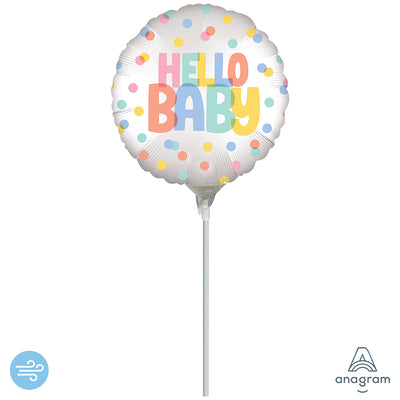 MiniShape (AIR) Hello Baby Satin Foil Balloon 23cm ANAGRAM 4789609