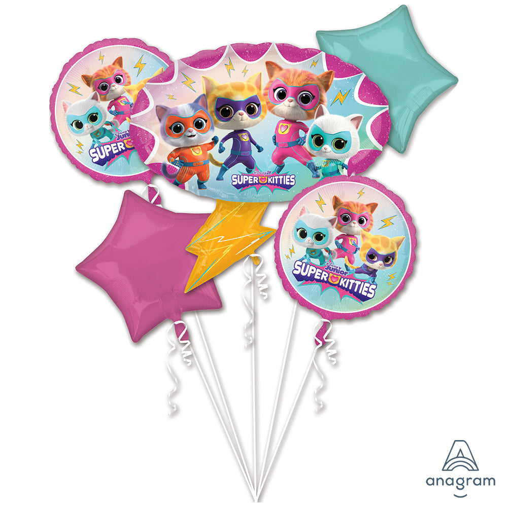 Super Kitties ANAGRAM 4868101 5-Balloon Bouquet