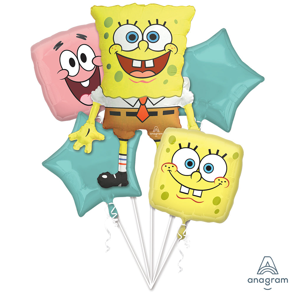 SpongeBob SquarePants 5 Balloon Bouquet ANAGRAM 49030