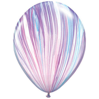 28cm Latex Balloon Marbled Pastel Multicolored