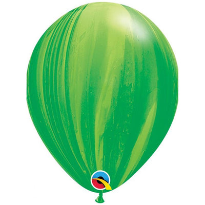 Balon latex 28cm Marmorat Verde-Galben