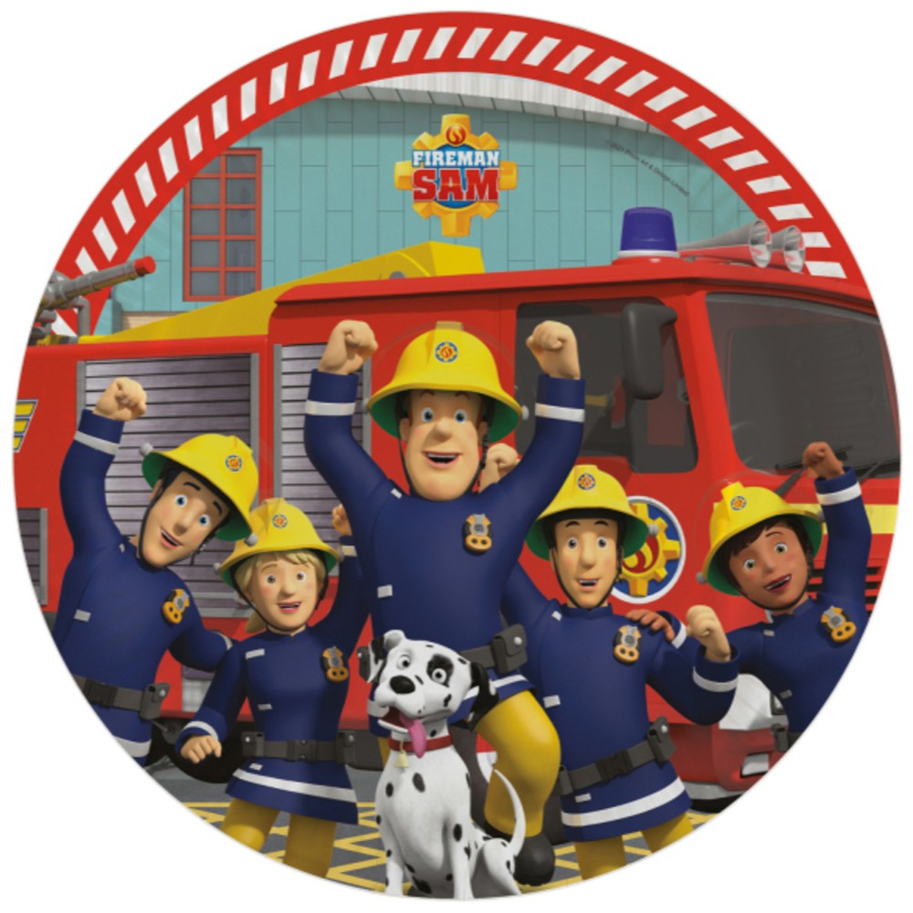 Set of 8 Fireman Sam Plates 23cm Amscan 9912958