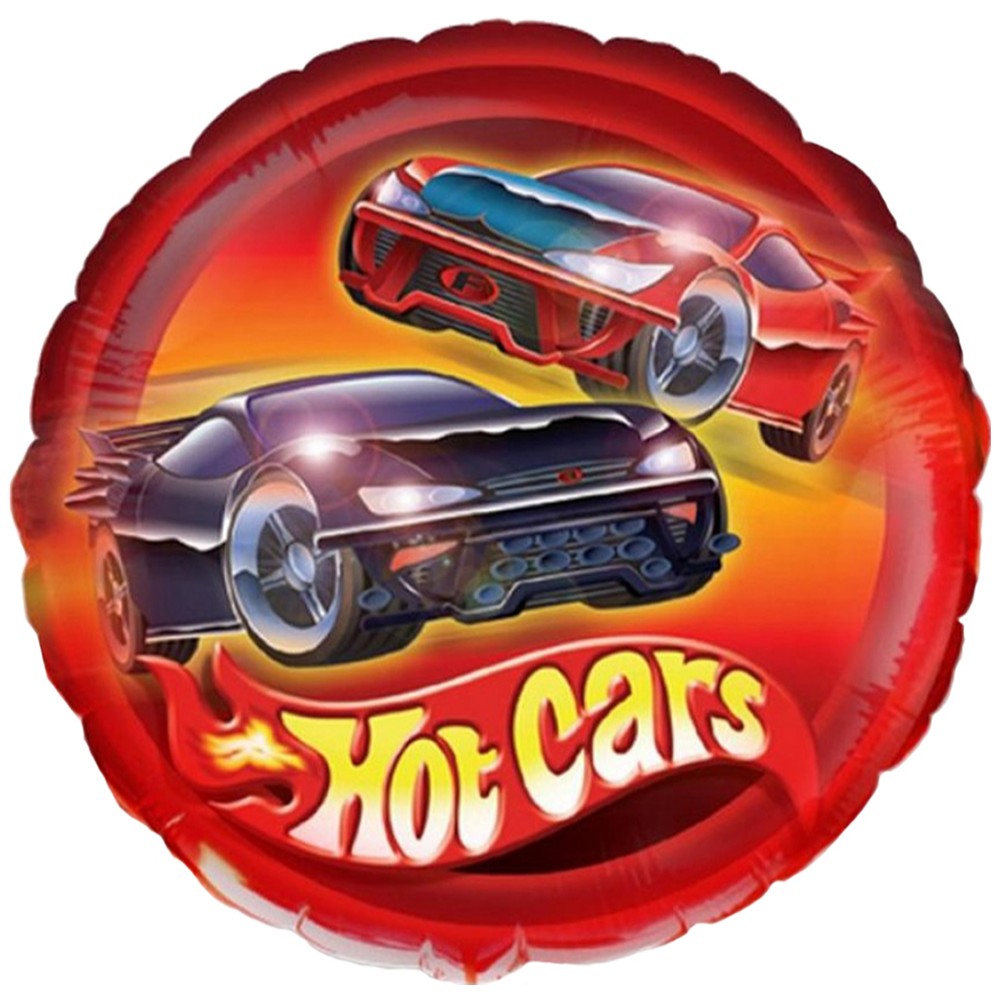 Round Hot Wheels Foil Balloon 45cm