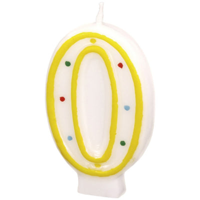 Cake Candle Number 0 Multicolored 7.3 cm AMS 550290