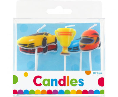 Set of 5 Car-Themed Cake Candles, 7cm