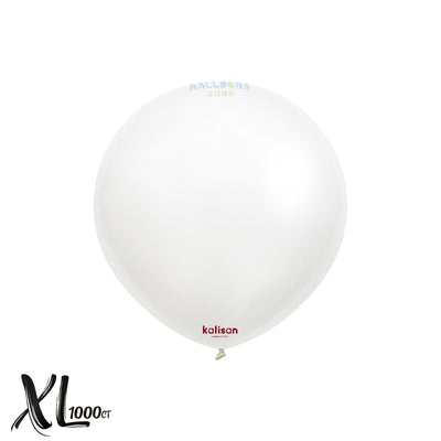 SET 1000 Baloane Latex 13cm Opac Snow White Satin XL 7050