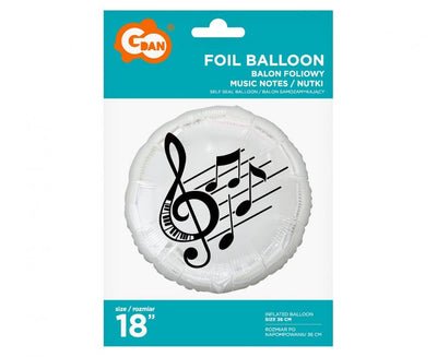 Music Notes Foil Balloon 45cm