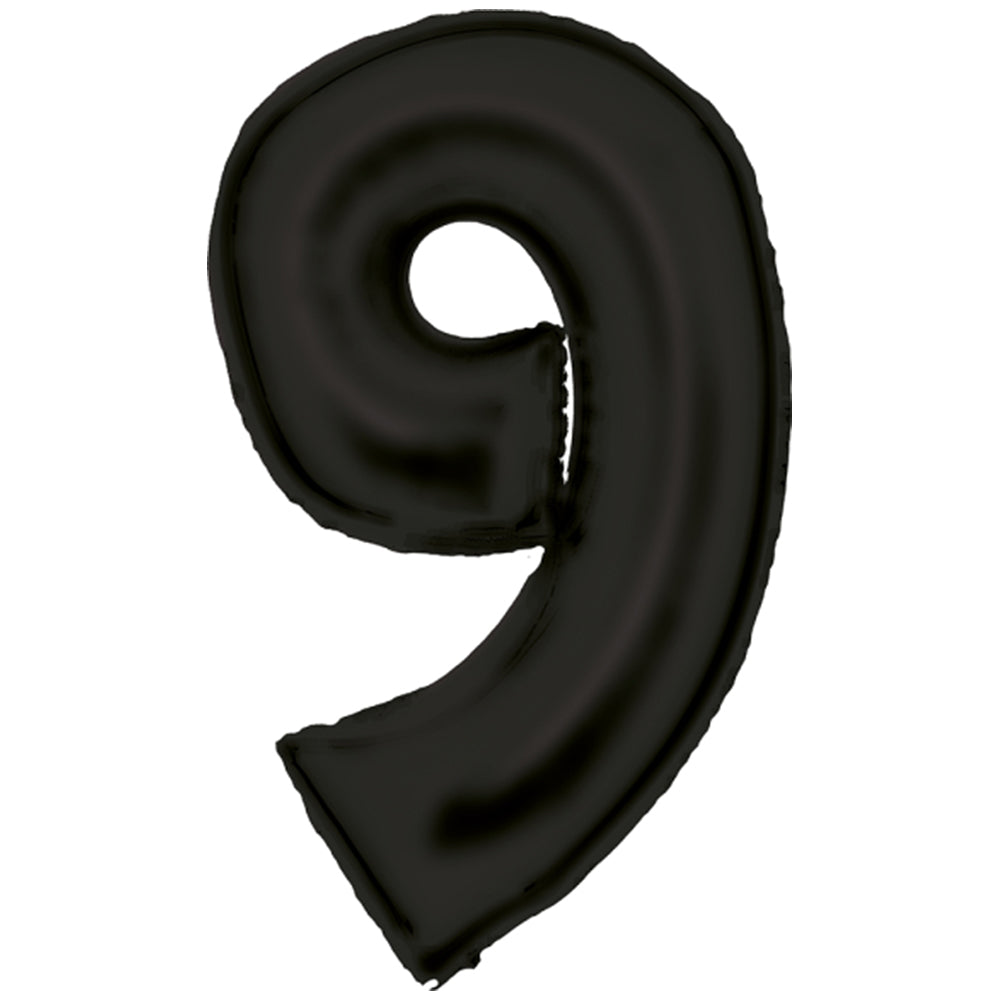Balon Folie Cifra 9 Negru 86cm 9917311