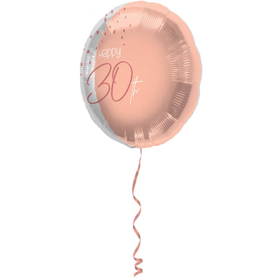 Elegant Blush 30th Birthday Round Foil Balloon 45cm