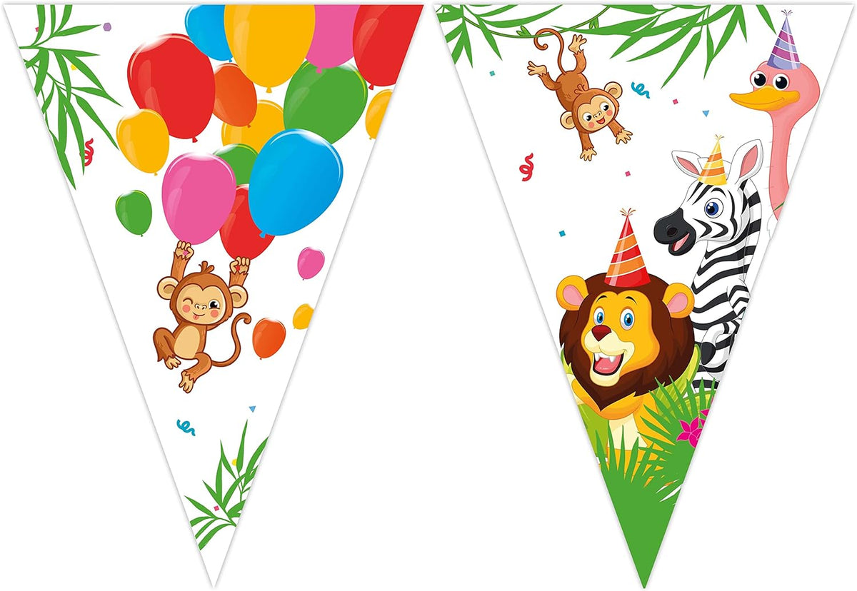 Jungle Animals Flag Banner for Party