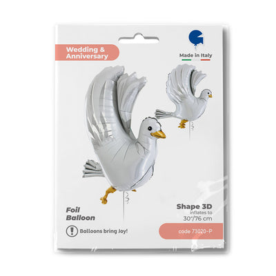 Foil Balloon 3D Dove Figurine 76 cm Grabo