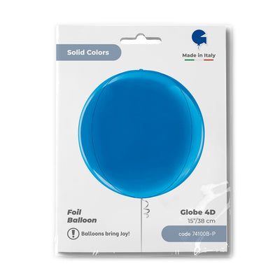 Grabo 38cm Blue 4D Sphere Foil Balloon