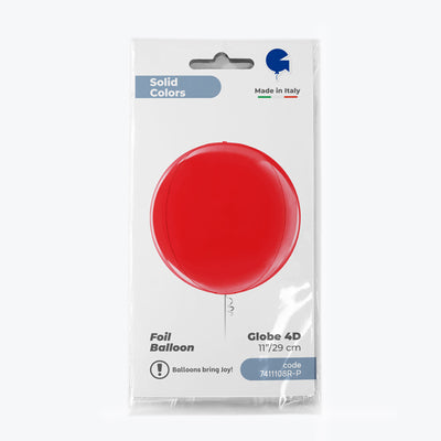 Grabo 29cm Red 4D Sphere Foil Balloon