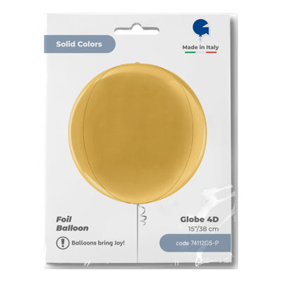 Grabo 4D Gold Sphere Foil Balloon 38 cm