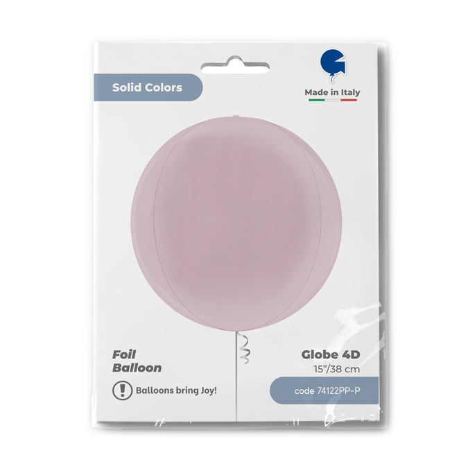 Foil Balloon Sphere 4D Pink 38 cm Grabo