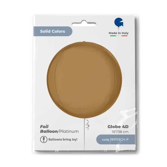 Grabo 38 cm Platinum Champagne 4D Sphere Foil Balloon