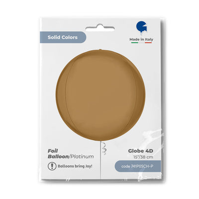Grabo 38 cm Platinum Champagne 4D Sphere Foil Balloon