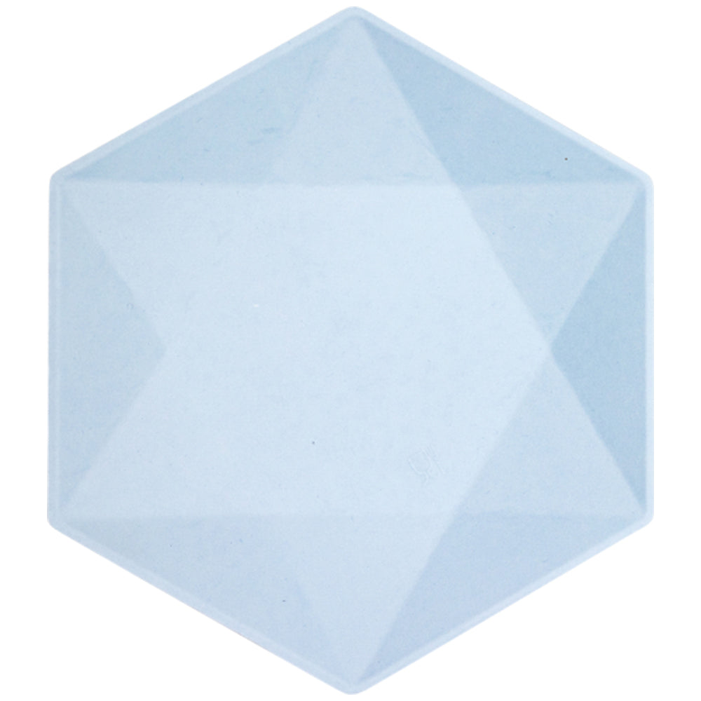 Set 6 Farfurii Hexagonale Bleu Decor Vert 26.1x22.6cm 9918236