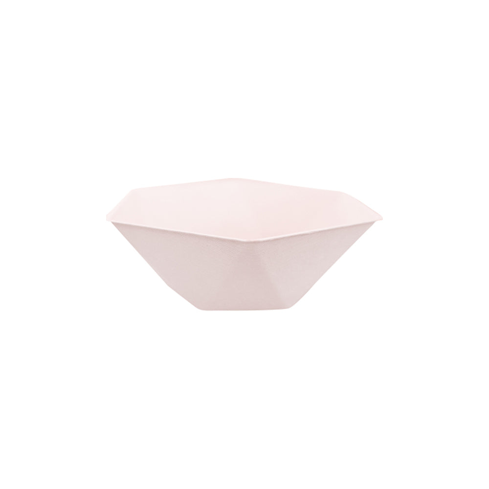 Set of 6 Pink Hexagonal Decorative Vert Bowls 15.8x13.7cm 9918261