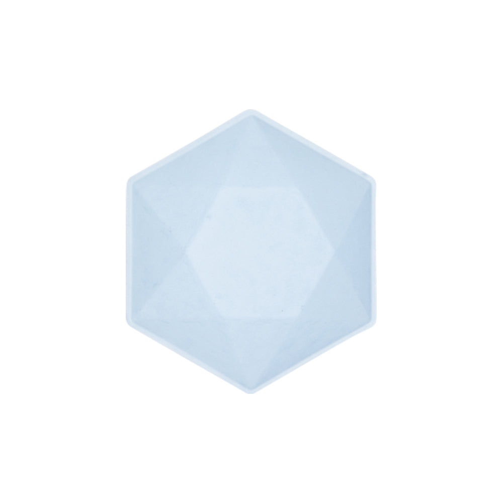 Set 6 Boluri Hexagonale Bleu Decor Vert 15.8x13.7cm 9918266