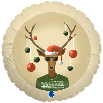 Reindeer Foil Balloon 46cm Grabo