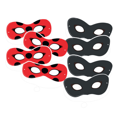Set of 8 Miraculous Ladybug Party Masks 9917070
