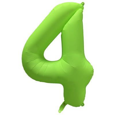 Balon Folie Cifra 4 Verde Neon 86cm R-10052-PKG