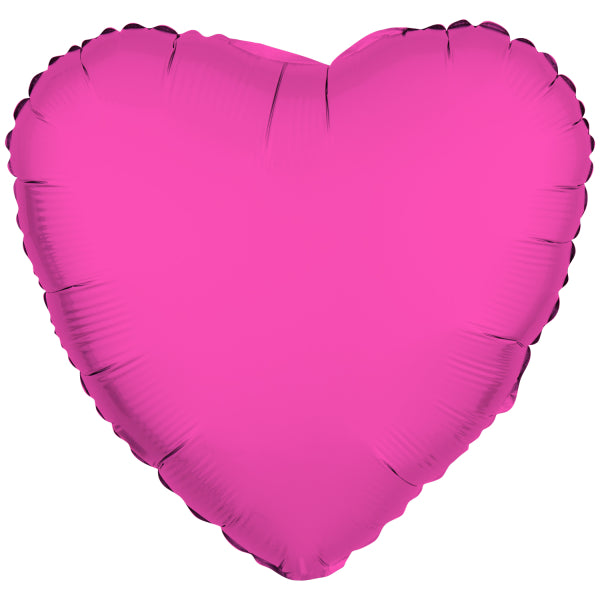 Neon Pink Heart Foil Balloon 43cm R-10033-PKG