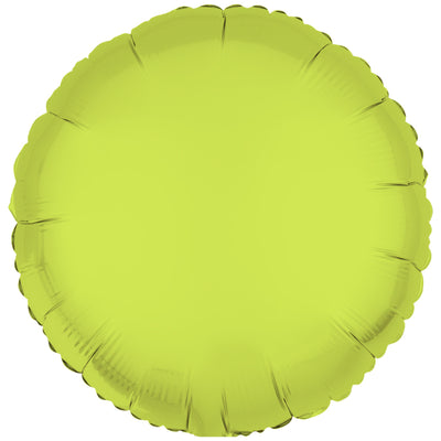 Foil Balloon Round Neon Yellow 43cm R-10045-PKG