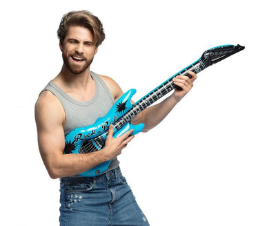 Inflatable Rock and Roll Guitar Blue 106cm