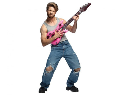 Inflatable Rock and Roll Pink Guitar 106cm