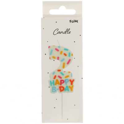 Lumanare Tort Cifra 2 Cozy Sprinkles 7cm
