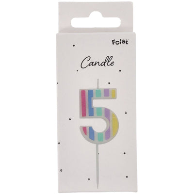 Lumanare Tort Cifra 5 Pastel Vibes
