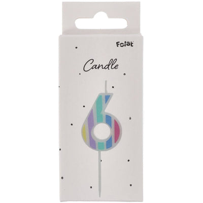 Lumanare Tort Cifra 6 Pastel Vibes