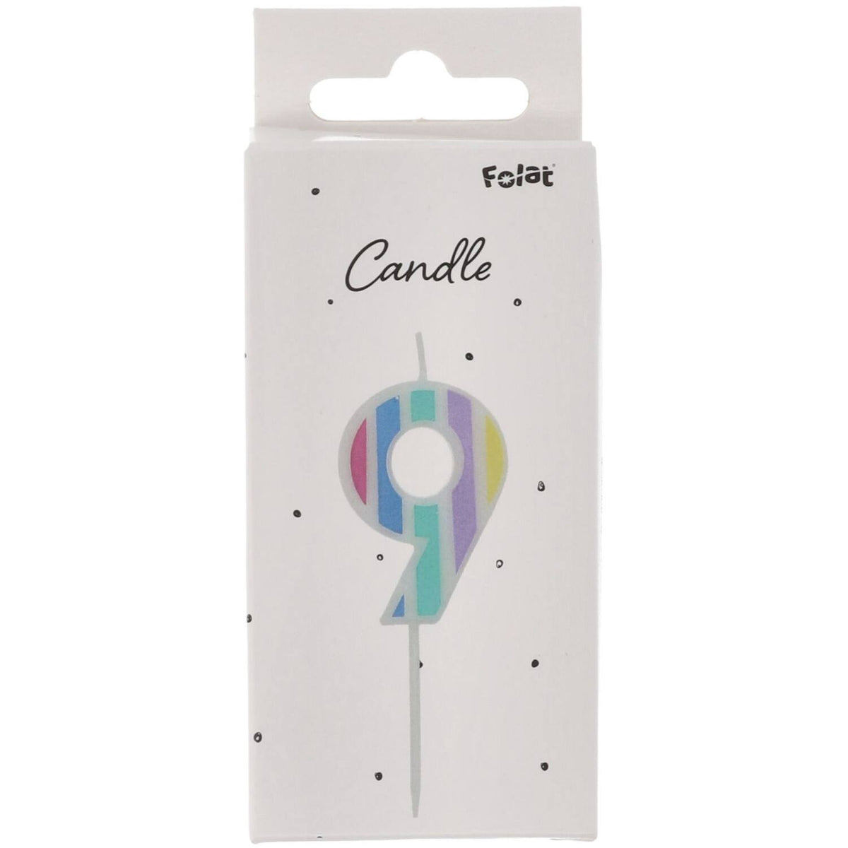Number 9 Pastel Vibes Cake Candle