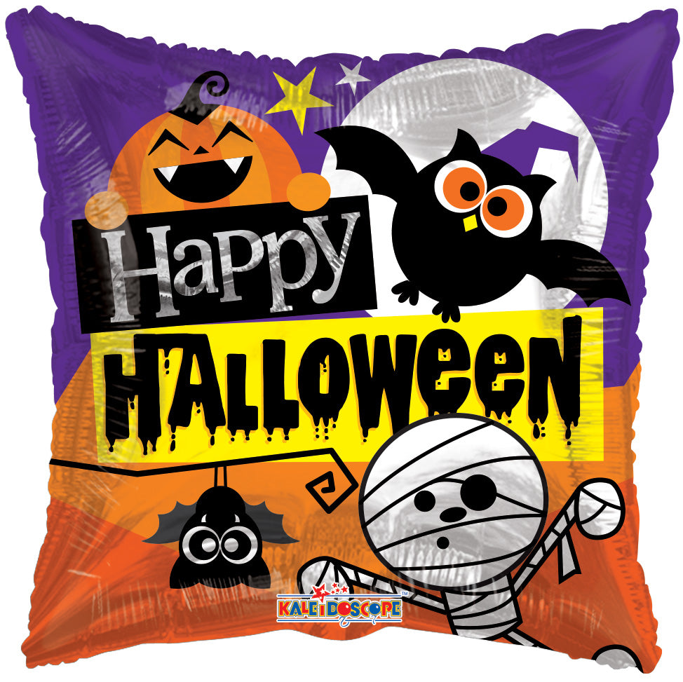 Square Happy Halloween Foil Balloon 45cm Conver