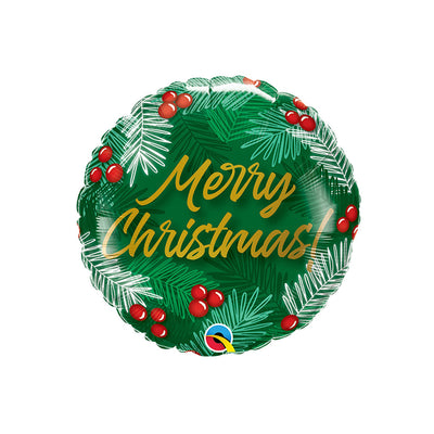 Foil Balloon Mini Figurine Merry Christmas Mistletoe 23cm 89744 QUALATEX