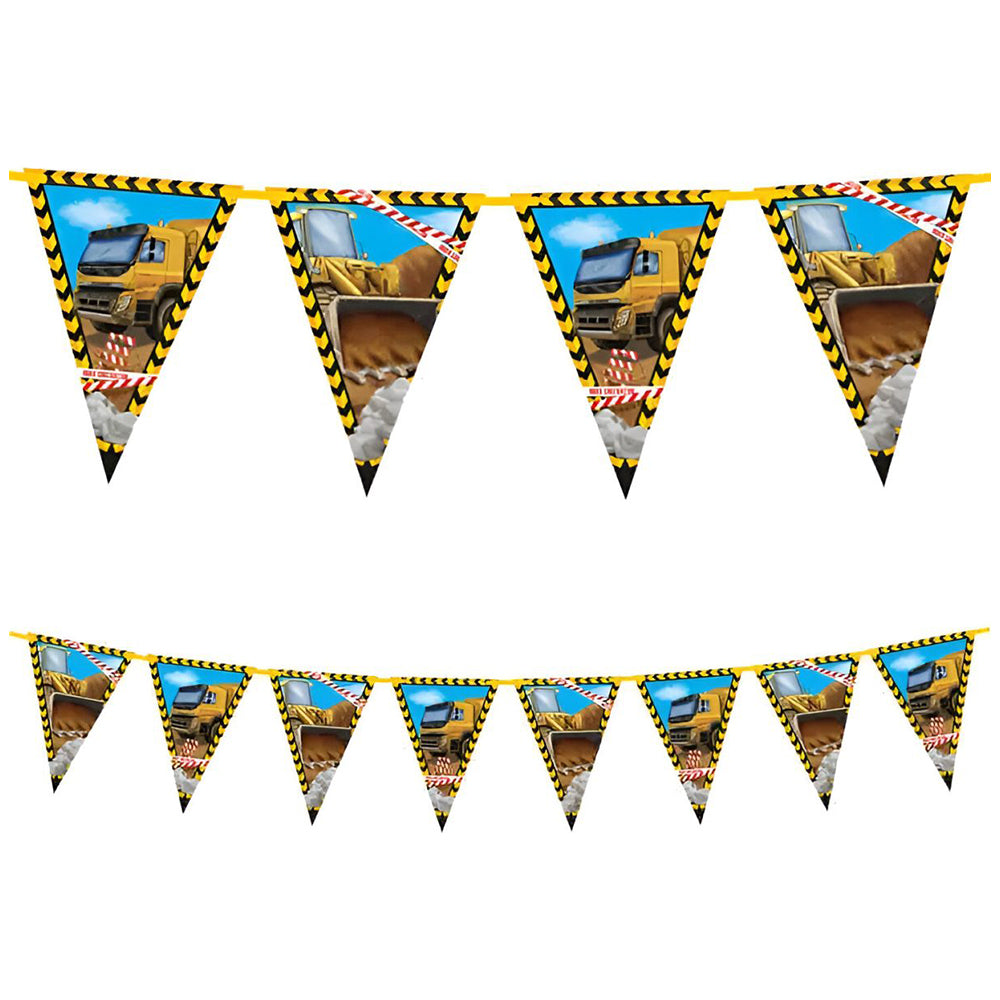 Banner Petrecere Stegulete Utilaje Constructii 230cm
