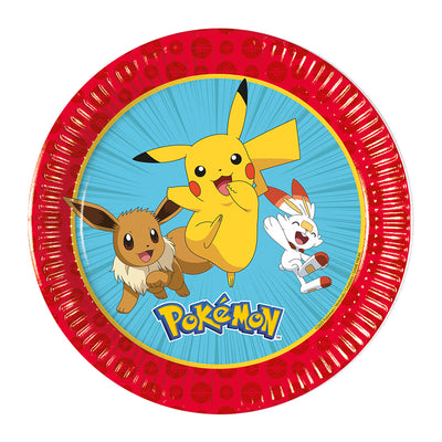 Set of 8 Pokemon Party Plates 20cm