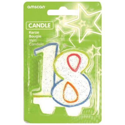 18th Birthday Cake Candle 8cm AMS INT996452