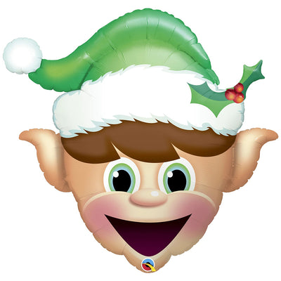 Foil Balloon Elf Head Figurine 89cm 52935 QUALATEX