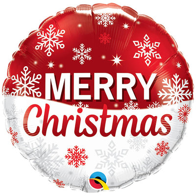 Merry Christmas Snowflakes Foil Balloon 45cm 23314 QUALATEX